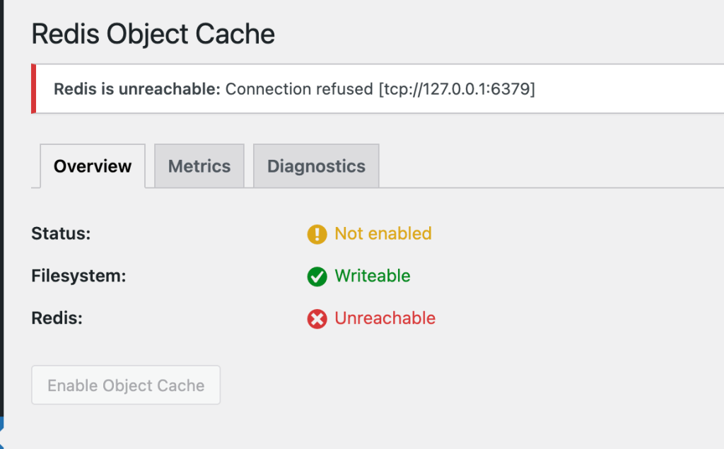 Redis is unreachable: Connection refused [tcp://127.0.0.1:6379]